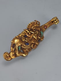 A Rare Gilt Bronze Hook?