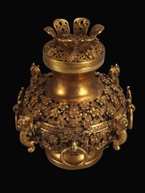 A Rare Gilt Bronze Jar?