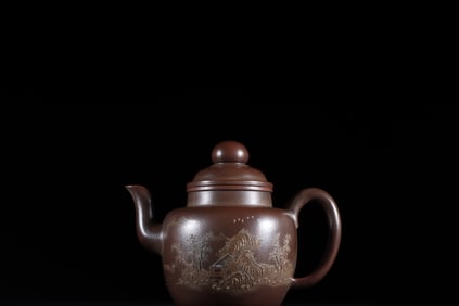 A rare Landscape Pattern Purple Sands Teapot
