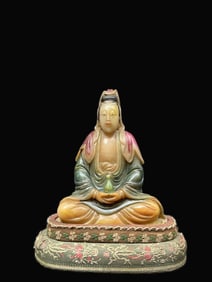 A Rare Shoushan Stone Figure Sculpture
