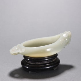 A Rare  Hetian Jade Brush Washer