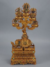 A Rare Gilt Bronze Filigree Elephant-shaped Ornament?