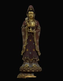 A Rare Cloisonne Guanyin