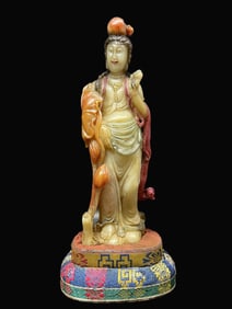 A Rare Shoushan Stone Figure Sculpture