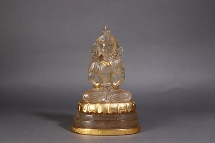 A Rare Crystal Gilt Buddha Statue?