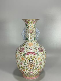 Famille-Rose Lotus Pattern Vase?