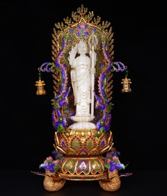 A Rare Hetian jade Buddha