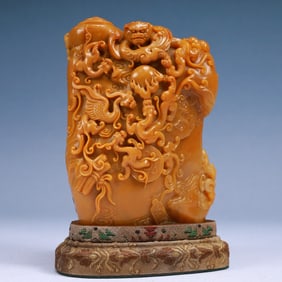 An Exquisite Tianhuang Stone Dragon Pattern Seal
