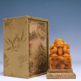 An Exquisite Tianhuang Stone Auspicious Beast Seal