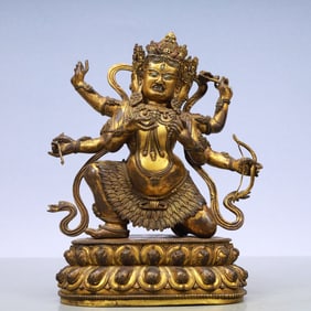 An Exquisite Gilt Bronze Statue of Gautama’s Mother
