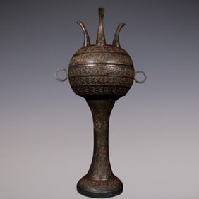 An Exquisite Bronze With Inscription Double-Ears Censer