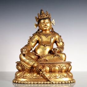 A Exquisite Gilt Bronze Statue of Mammon