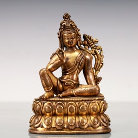 A Exquisite Gilt Bronze Statue of Tara Buddha statue
