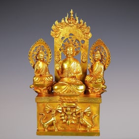 An Exquisite Gilt Bronze Buddha Statue