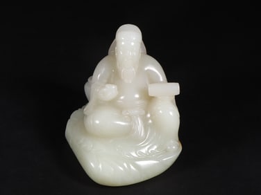 An Exquisite White Jade Figure Ornament