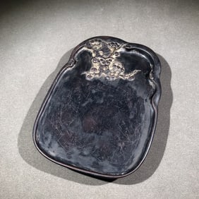 An Exquisite Flower Pattern Inkstone