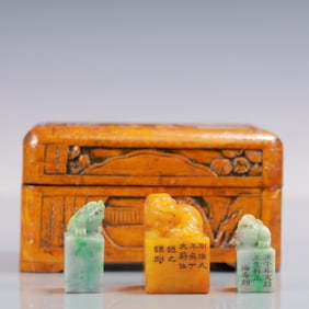 A Set of Fine Tianhuang Stone Auspicious Beast Seals