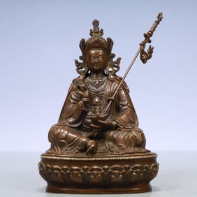 An Exquisite Bronze Statue of Padma Sambhava