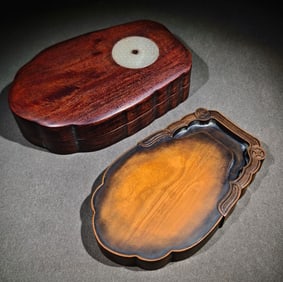 An Exquisite with poem Inkstone