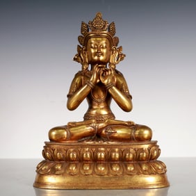 A Exquisite Gilt Bronze Statue of Bodhisattva