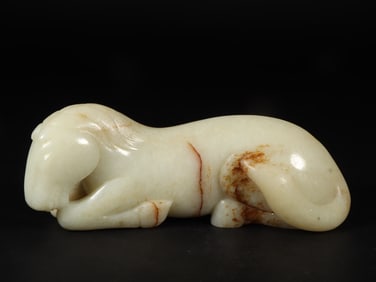 An Exquisite White Jade Horse Ornament