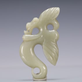 A Exquisite Archaic Jade 'Boar& Dragon' Ornament Hong Shan Culture