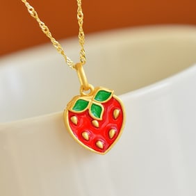 An Exquisite Sterling Silver-Gold Plated Inlaid White Jade Enamel Pendant