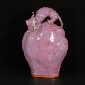 An Exquisite Jun yao Purple Glazed Auspicious Beast Pattern Ornament