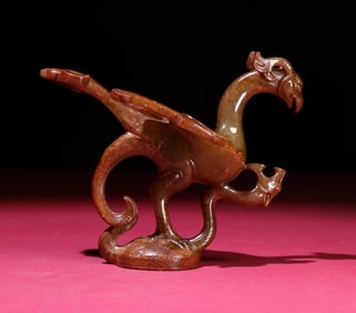 An Exquisite White Jade Phoenix Ornament