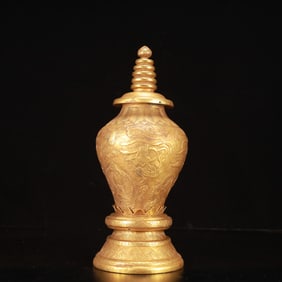 A Rare Gilt Bronze Figure Pattern Bottle