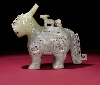 An Exquisite White Jade Deer Ornament