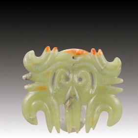 A Hongshan Culture Greenish Jade Pendant
