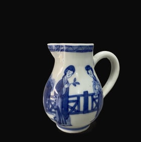 A Rare Blue and White Figure Pattern Pot