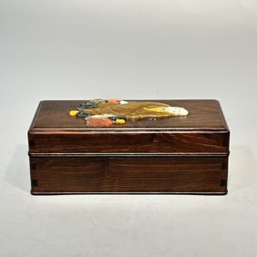 A Rare Huanghuali Wood Jewelry Box