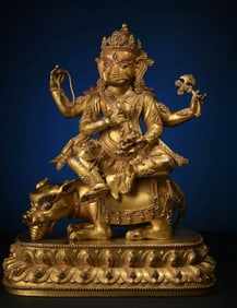 A Rare Gilt Bronze Ganesha