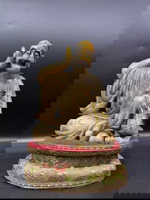 A Rare Shoushan Stone Figure Sculpture