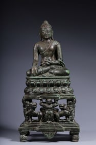 A Rare Bronze Acalanatha Buddha Seated Statue
