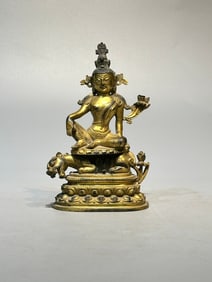 A Rare Gilt Bronze Buddha Statue