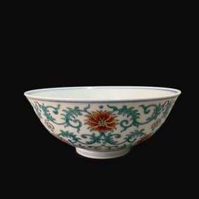 A Rare Doucai Flower Pattern Bowl