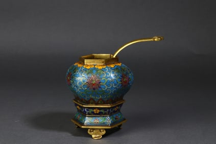 A Rare  Cloisonne Enamel Inkstone