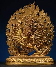 A Rare Gilt Bronze Vajrabhairava