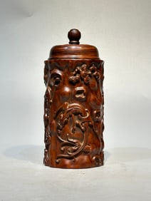 A Rare Huanghuali Wood Hat Bucket