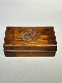 A Rare Huanghuali Wood Visiting Card Box