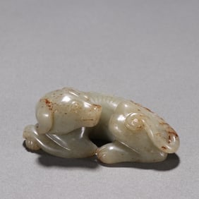A Rare  Hetian Jade Wealth Bringing Carving