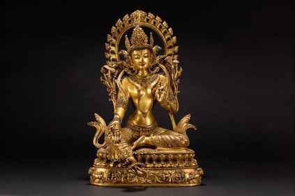 A Rare Gilt Bronze Buddha Statue