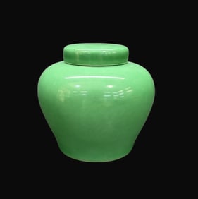 A Rare Melon-Green Glaze Jar