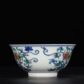 A Rare Doucai Flower Pattern Bowl