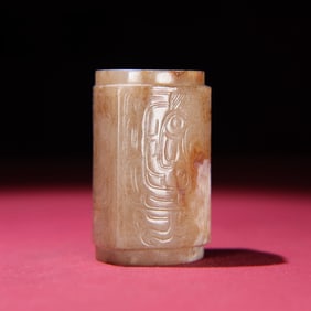 A Rare Hetian Jade tube