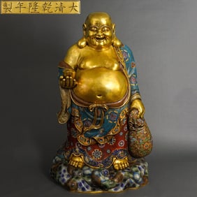 A Rare Cloisonne Maitreya Buddha