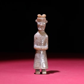A Rare Archaic jade Figures-Shaped Ornament